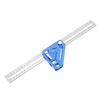 Drillpro Blue Alliage daluminium Multifonction révolutionnaire Menuiserie Outil Travail du bois Mesure Carré Angle
