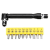 Drillpro Clé de tournevis en forme de L 1/4 pouce avec embouts de tournevis 10pcs