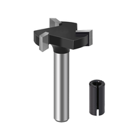 Drillpro CNC Spoilboard Surfacing Router Bits 1/4 pouce Tige 1 pouce Diamètre de Coupe Dalle Aplatissement Routeur Bit R