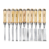 Drillpro CR-V 6-38mm Ciseau à bois Ciseau à bois Manche en bois pour sculpture sur bois