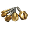 Drillpro DB-C1 5pcs 6/10/13/16 / 19mm titane fraises à chanfreiner la presse à percer