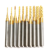Drillpro DB-M13 10 po 0.8mm-3mm Embouts de gravure pour moulin à extrémité de carbure pour les ronces rotatives CNC