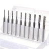 Drillpro DB-M3 10pcs 1.3mm-3.175mm peu de gravure de fraise en bout de carbure pour fraises rotatives de carte PCB de co
