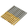 Drillpro DB-M6 10 pièces 3.175mm embouts de gravure en carbure revêtu de titane pour fraises rotatives CNC
