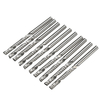 Drillpro DB-M7 10 pièces 1/8 pouce fraise en bout de tige 1 fraise en spirale en carbure de cannelure