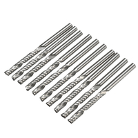 Drillpro DB-M7 10 pièces 1/8 pouce fraise en bout de tige 1 fraise en spirale en carbure de cannelure