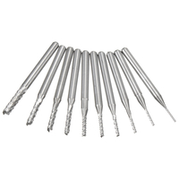 Drillpro DB-M8 10 pièces 0.8-3mm carbure PCB forets gravure fraise pour fraises rotatives CNC
