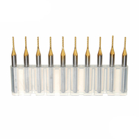 Drillpro DB-P4 10 pièces 1.0mm embouts de carte PCB en carbure 1/8 pouce embouts de gravure de fraise en bout revêtus de