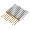 Drillpro DB-P5 10pcs 1/8 pouce 3.175mm Shank 1.3mm titane couché Bits outil de gravure PCB