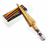 Drillpro DB-S3 3-13MM Titane enduit étape Drill 1/4 pouces Hex Shank Stepped Drill
