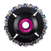 Drillpro Disque de chaîne de meuleuse en acier de 4 pouces Disque de sculpture sur bois de 22 dents pour meuleuse d