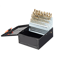 Drillpro Ensemble de forets hélico daux 60Pcs Forets individuels Nombre Taille Ensemble de forets à tige ronde Revêtemen