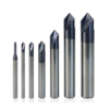 Drillpro fraise en bout à chanfrein à 90 degrés 3 cannelures 2-12mm carbure CNC embout de routeur débavurage pour g