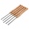 Drillpro Fraise en carbure pour outil de tournage en bois avec manche en bois,  outils de tour,  outil de travail du bois