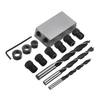 Drillpro gris gabarit de trou de poche avec goujon Jeu de forets Outil pour joints de menuiserie Guide de travail du boi