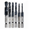 Drillpro HRC89 M3-M10 Kit de Mèches Fraise à Tarauds Combinés Ebavurer Revêtues TiAlN