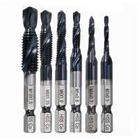 Drillpro HRC89 M3-M10 Kit de Mèches Fraise à Tarauds Combinés Ebavurer Revêtues TiAlN