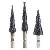 Drillpro HRC89 M35 Foret étagé en cobalt 3-12/4-12/4-20 mm Foret étagé à revêtement TiAlN 1/4" tige hexagonale