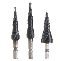 Drillpro HRC89 M35 Foret étagé en cobalt 3-12/4-12/4-20 mm Foret étagé à revêtement TiAlN 1/4" tige hexagonale
