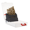 Drillpro Jeu de forets hélico daux pour forets HSS revêtus de titane et métal avec boîte de rangement Accessoires pour o