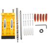 Drillpro Jeu de guide de foret pour guide de perçage pour trou de poche en bois à bois Outil de gabarit de localisation