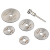 Drillpro Lot de 6 lames de scie circulaire HSS avec tige dextension 3, 2 mm 6 mm pour outils rotatifs