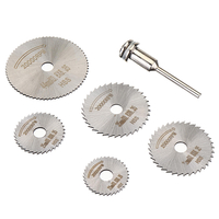 Drillpro Lot de 6 lames de scie circulaire HSS avec tige dextension 3, 2 mm 6 mm pour outils rotatifs