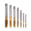 Drillpro M3-M12 Taraud à main revêtu de titane HSS Taraud à vis à filetage à cannelure droite métrique