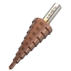 Drillpro M35 Cobalt Step Drill 4-12 / 4-20 / 4-32mm HSS Drill Bits Triangle Shank For Stainless Steel