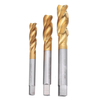 Drillpro M8/M10/M12 Tarauds à vis en titane revêtus HSS Tarauds à machine pour flûte à spirale métrique