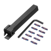 Drillpro MGEHR1212 Parting Off porte-outil de tournage avec 10pcs bleu Nano MGMN200 carbure inserts