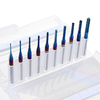 Drillpro Mise à niveau 10pcs 0.8-3mm Bleu NACO Revêtement BPC Fraises de carbure de gravure pour CNC Machine de gravure