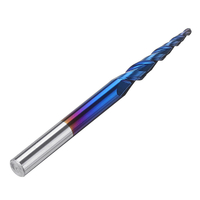 Drillpro NACO-blue R0.25 / R0.5 / R0.75 / R1.0 * 20 * D6 * 50 Fraise à nez sphérique 2 flûtes