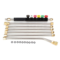 Drillpro Pistolets à eau pour laveuse à haute pression 1/4 "Jet Lance avec kit de lavage de buse à 6 buses