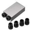 Drillpro Positionneur de trou oblique 6/8 / 10mm,  gris Guide de travail du bois Localisateur de trou de gabarit