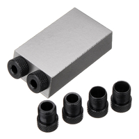 Drillpro Positionneur de trou oblique 6/8 / 10mm,  gris Guide de travail du bois Localisateur de trou de gabarit