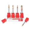 Drillpro R0.5-3mm 2 flûtes nez de boule HRC58 AlTiN revêtement fraise en bout fraise en carbure de tungstène CNC outil
