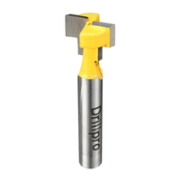 Drillpro RB21 1/4 pouce tige jaune t-rainure fraise en bois routeur de travail pour 1/2 pouce boulon hexagonal