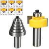 Drillpro RB31 2pcs 1/2 po de tige de carbure cémenté bit routeur avec 6 Bearing Bit Set