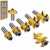 Drillpro RB32 5pcs 1/2 "Shank Router Bit Set demi-ronde 1 / 8-3 / 8 pouces Routeur Bit Kit