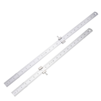 Drillpro Règle droite en acier inoxydable de largeur 28mm 50 / 60cm Longueur avec butée verrouillable pour le travail du