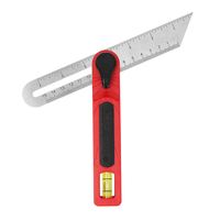 Drillpro règle réglable de règle de forme de règle dangle de rapporteur dangle avec le niveau