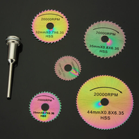Drillpro SW-B4 6pcs Lames de scie circulaire HSS Set lames de scie de couleur pour outils rotatifs
