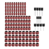 Drillpro Tambour de ponçage 132 pcs 120 grains 1/4 3/8 1/2 pouce avec accessoires pour outils rotatifs à mandrin de ponç