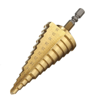Drillpro Trépan à cône étagé revêtu de titane 6-35MM HSS tige hexagonale 13 étapes