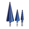 Drillpro Upgrade 3Pcs 1/4 Pouce Hex Tige Bleu Nano Enduit Étape Foret Set 4-12 / 4-12 / 4-32mm