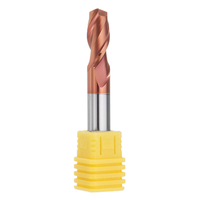 Drillpro 10mm 2 Flûtes Tungstène Carbure Fraise Cutter HRC55 AlTiN Revêtement CNC Fin Mill Outil