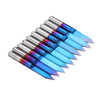 Drillpro 10pcs 0.1mm 0.2mm 40 Degrés Gravure Bit Bleu Nano Carbure Enduit Fond Plat PCB Gravure Bit CNC Outil De Routeur