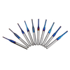 Drillpro 10pcs 1.1-2.0mm Bleu NACO Enduit PCB Bits Carbure Gravure Fraise Pour Fraise Rotative Outil CNC