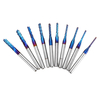 Drillpro 10pcs 1.3-3.175mm Bleu NACO Enduit PCB bits Carbure Gravure Fraise Pour Fraise Rotative Outil CNC